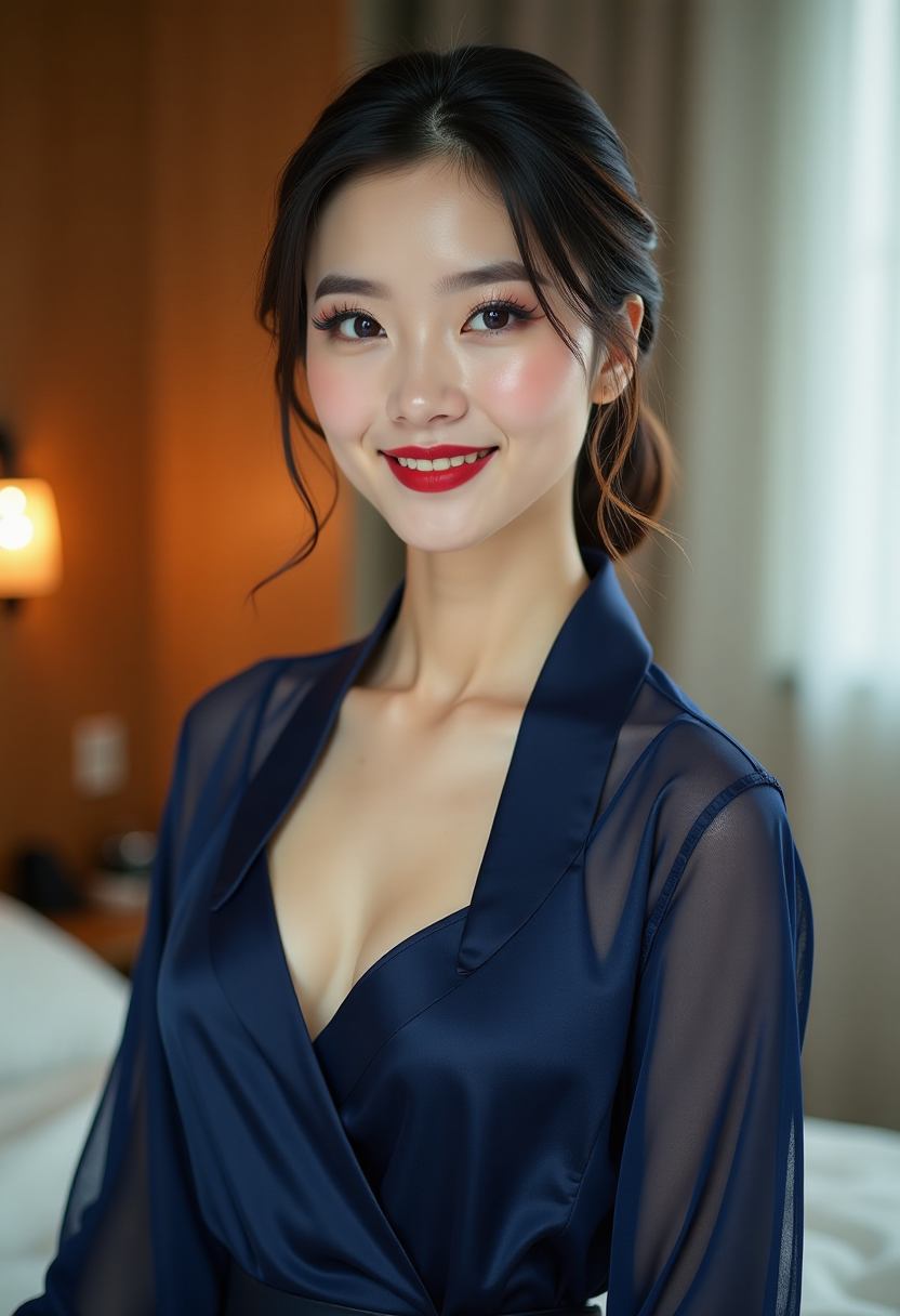 窗前暮色